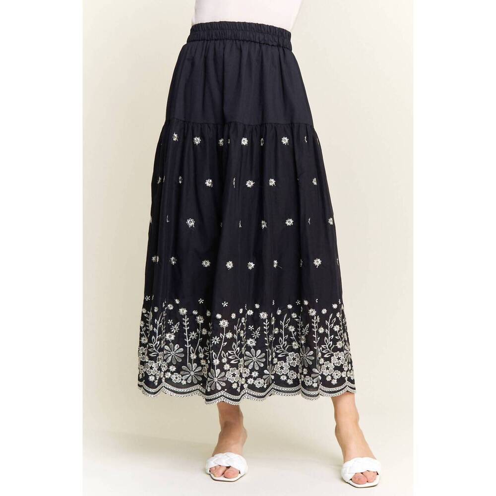 NEW MADELYN donna maxi skirt in black